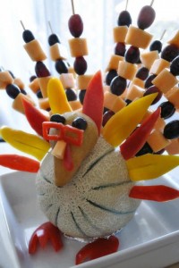 Fruit and Vegetable Décor for Thanksgiving | SkinnyTwinkie