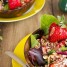 Spring Salad with Strawberry Lemon Basil Dressing